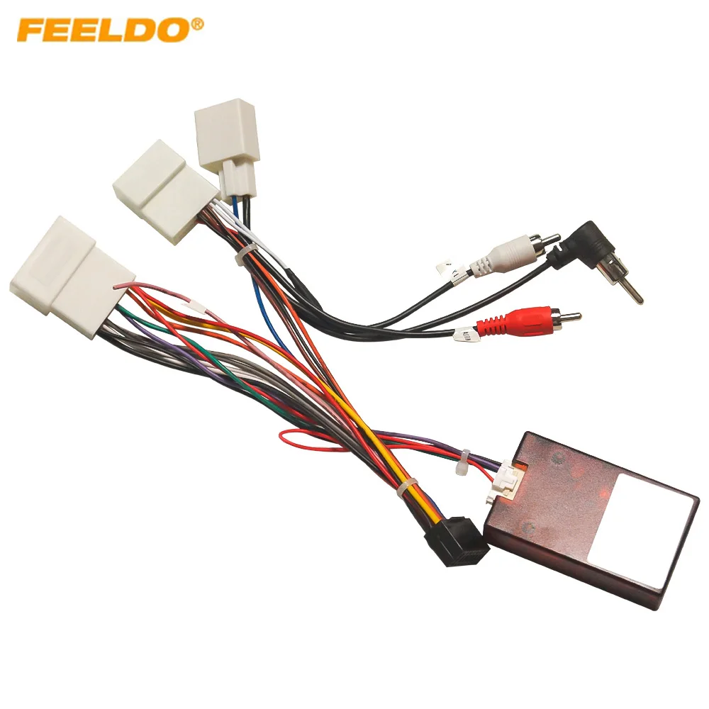 

Кабель-адаптер FEELDO 16-контактный для подключения автомагнитолы к Toyota Prado и Prius