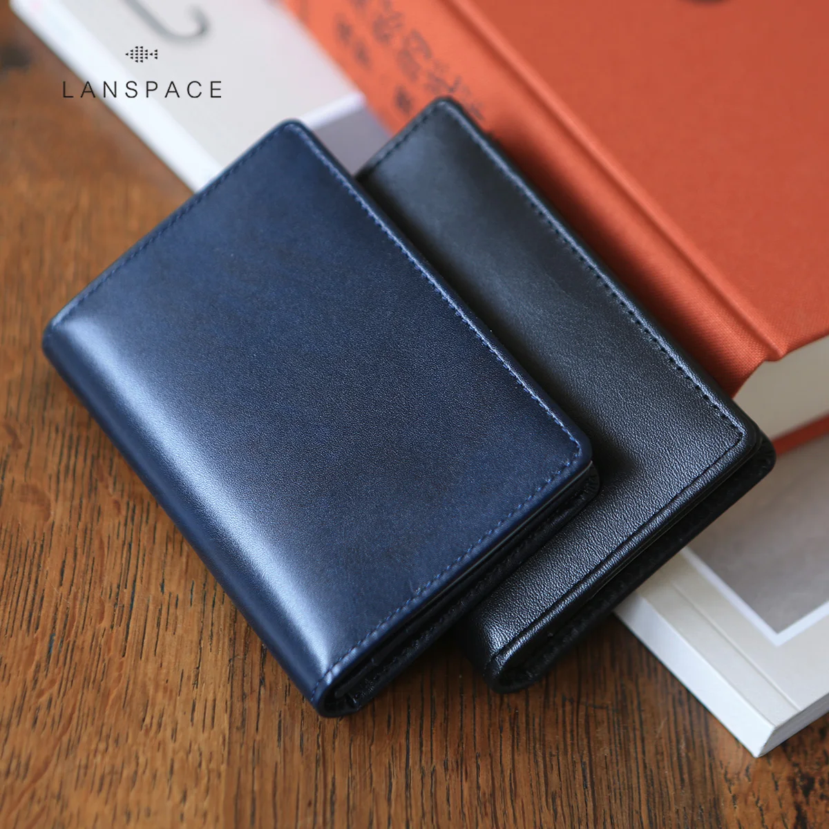 LANSPACE Italy leather men\'s  card holder high quality business card fashion  coin purses holders