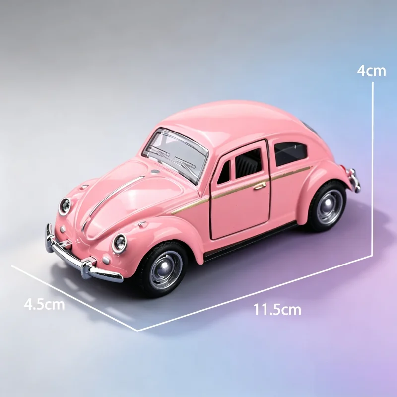 1:36 Vintage Beetle Alloy Car Model Pull‑Back Diecast Toy Car