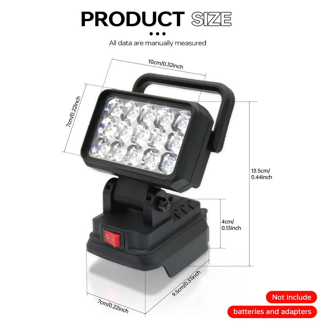 LED Working Light For Makita 18V Li-ion Battery LED Work Light  Flashlight Portable Emergency Flood Lamp Camping Lamp