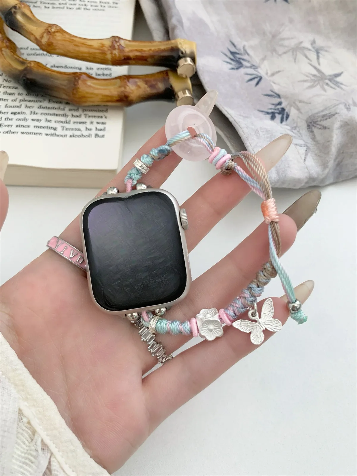 Pulseira de relógio de joias para iWatch Ultra 2 Series 10/9/8/7/6/5 Pulseira de relógio da moda 42/44/45/46/49 mm 38/40/41 mm_voghion.com