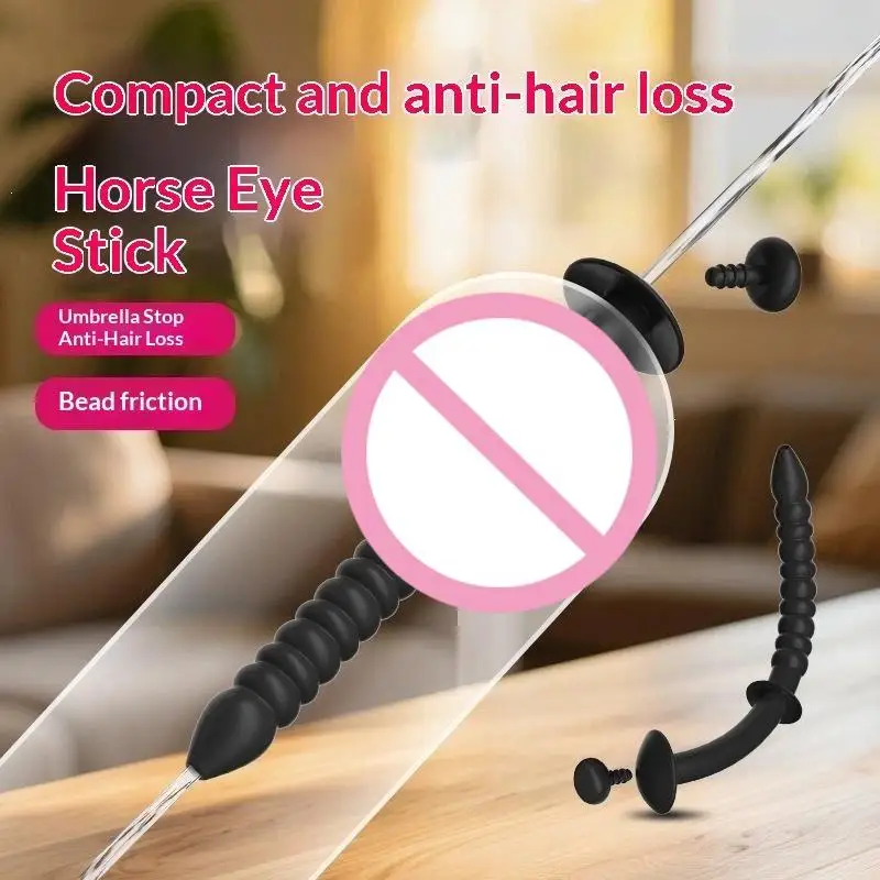 1Pcs Male Silicone Long Urethral Plug Dilator Masturbation Anti Stripping Horse Eye Stick Adult Toy For Man view 2