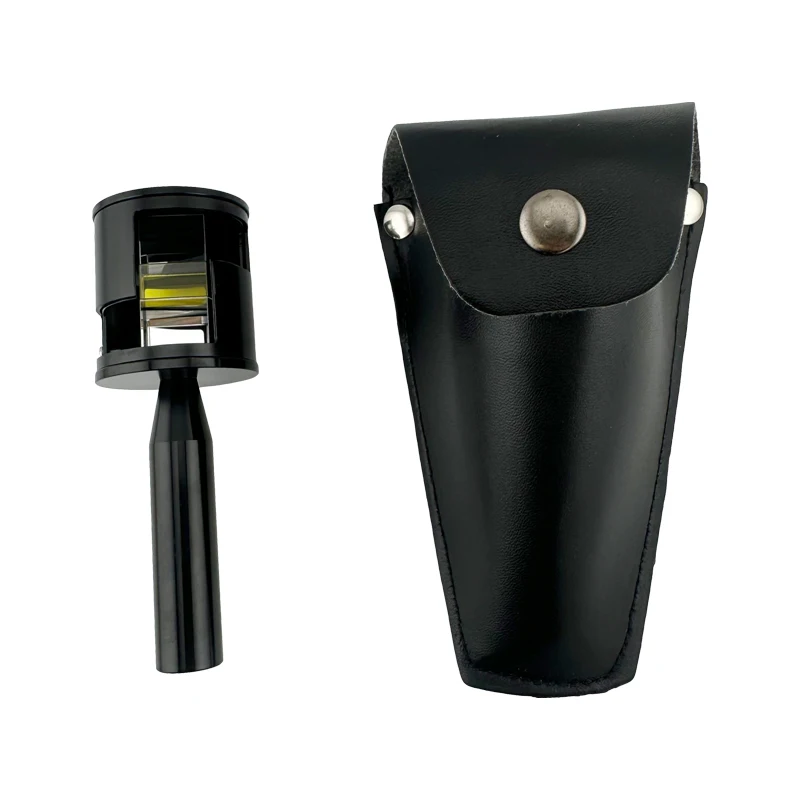 Optical Square Double Right Angle Prism for Leica Total Station Surveying Instrument With Storage Pouch