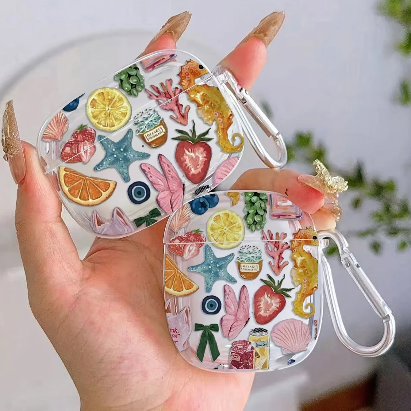 Home Security Ai - Round-edged Sea Horse Headphone Case Suitable