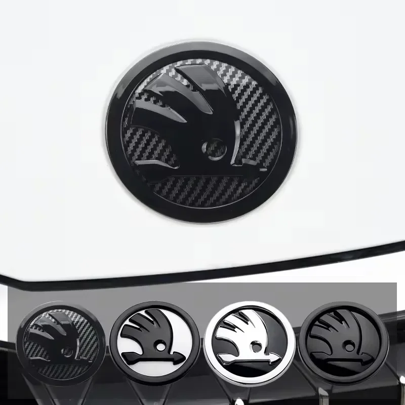 

8/9cm Car Emblem Front Hood Trunk Badge Sticker Decals For Skoda Octavia Kodiaq Enyaq iV Kamiq Scala Superb Fabia Yeti Vision RS