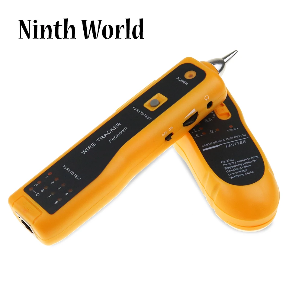 RJ11 RJ45 Wire Tracker Tracer Toner LAN Network Cable Tester Cat5 Cat6 Telephone Line Finder Detector for Network Maintenance
