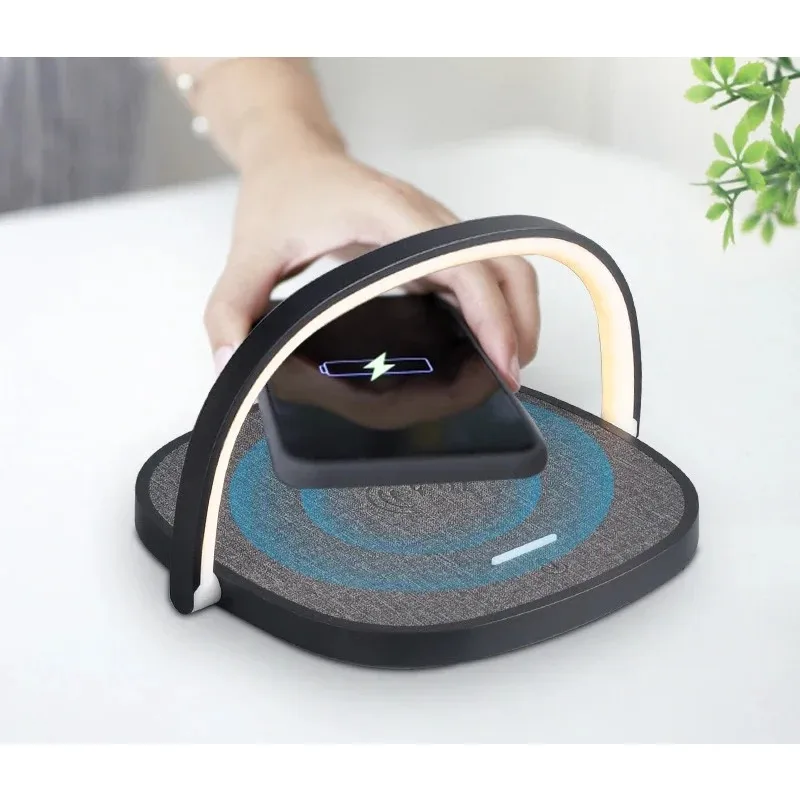Creative Mobile Phone Wireless Charging Desk Lamp Bedroom Bedside Night Light Convenient LED Bracket