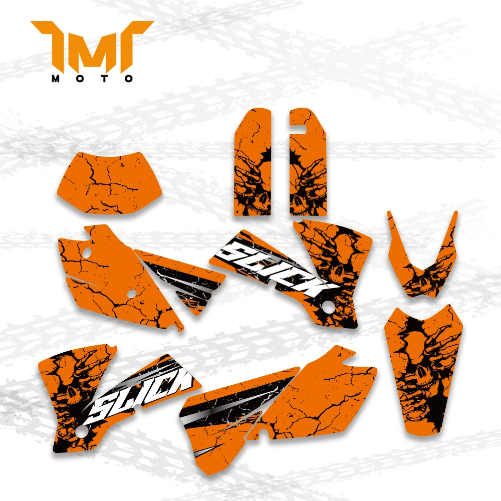 NEW GRAPHICS & BACKGROUNDS DECALS For KTM 125 200 250 300 400 450 525 EXC 2004 Motorcycle Personality Decoration