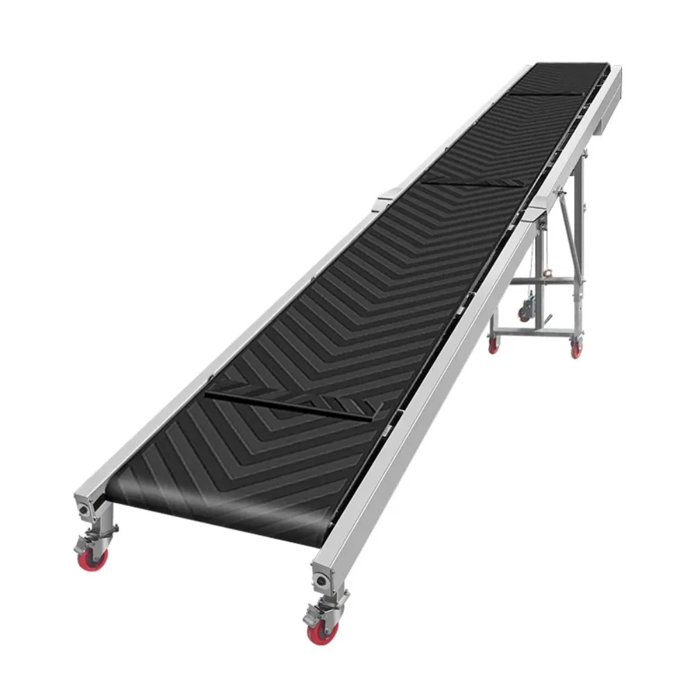Small conveyor multi-purpose conveyor belt loading and unloading assembly line climbing folding anti-slip belt conveyor