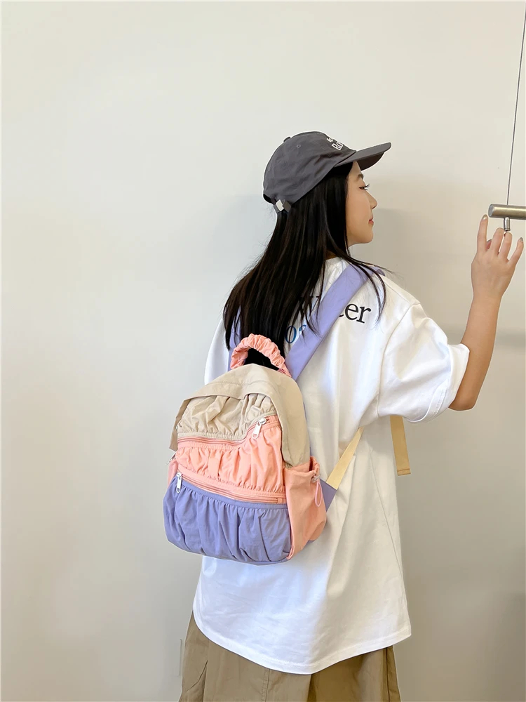 Soft Nuo Women Backpack Luxury Designer Cake Backpack Cute Book Bag Mini Bag 2024 New College Student Travel Backpack Colors Sac