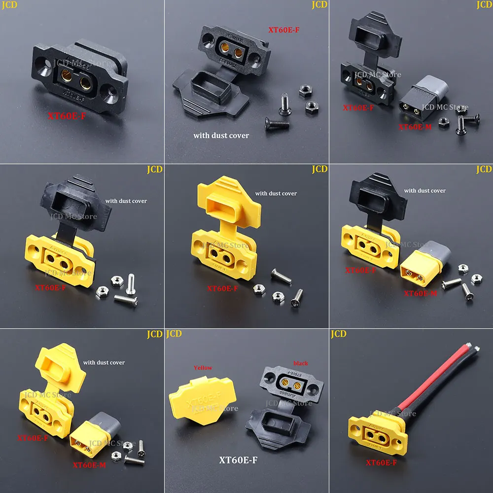 1PC XT60E-F Female Plug Connector XT60 XT60H Male Bullet Cable Wire Plug For RC FPV Lipo Battery RC Quadcopter Yellow/Black