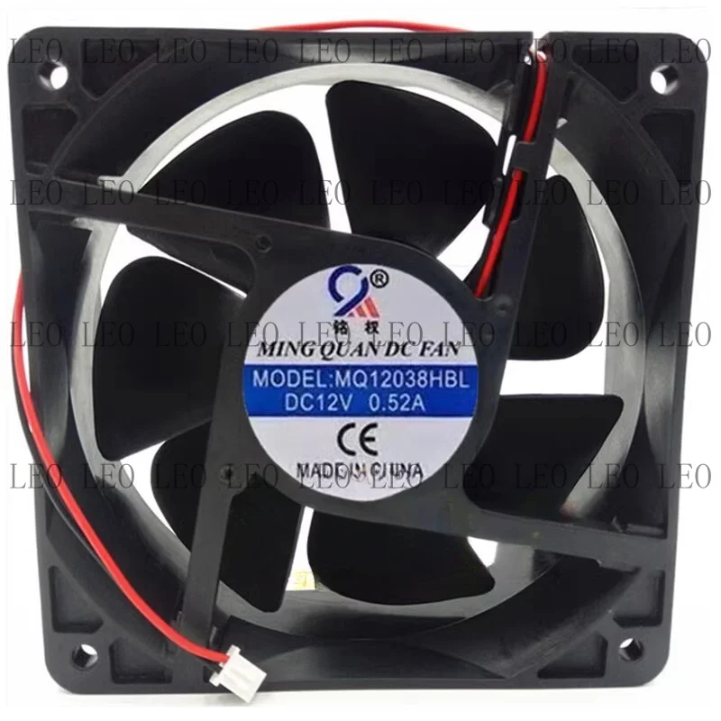 MY For MINGQUAN MQ12038HBL 12038 DC12V 0.52A 12CM 2-wire Silent Cooling Fan