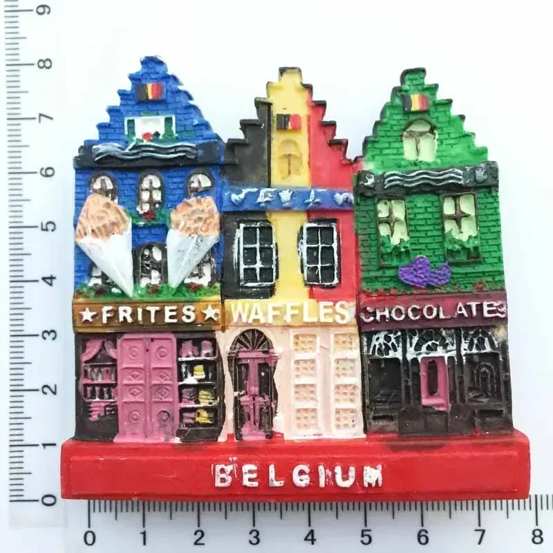 België Gent Landmark Building Koelkast Magneten Toerisme Souvenir Geschilderd Magnetische Koelkast Stickers Collectie Decoratie  15
