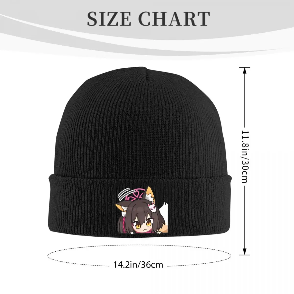 Chibi Izuna Archives Knitted Hat Women's Men's Beanie Autumn Winter Hat Anime Warm Melon Cap