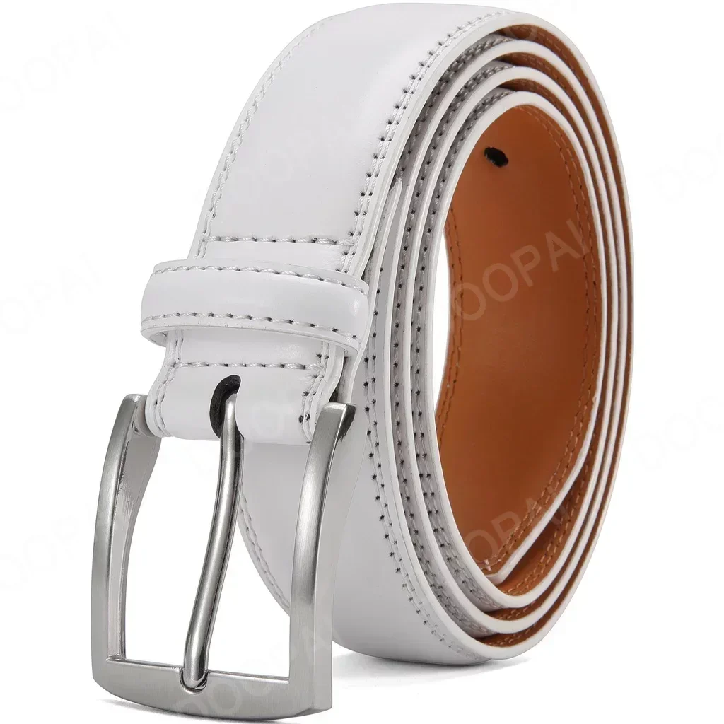 Männer Gürtel Hohe Qualität Echtes Leder LANGE Große Pin Schnalle Metall Automatische Schnalle Männlich Gürtel Strap Männlich
