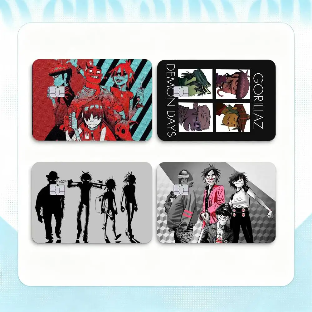 Gorillaz Album Credit Card HD Stickers Small Chip Waterproof Sticker Game Card Decal Gift
