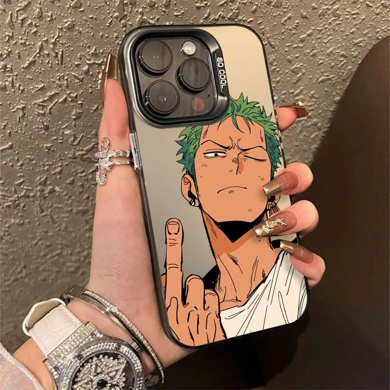 L-uffys Z-oro Anime Hülle für Apple iPhone 17 Air 16E 16 15 14 13 12 mini Pro Max Plus Bunte Handyhülle – Detail 8