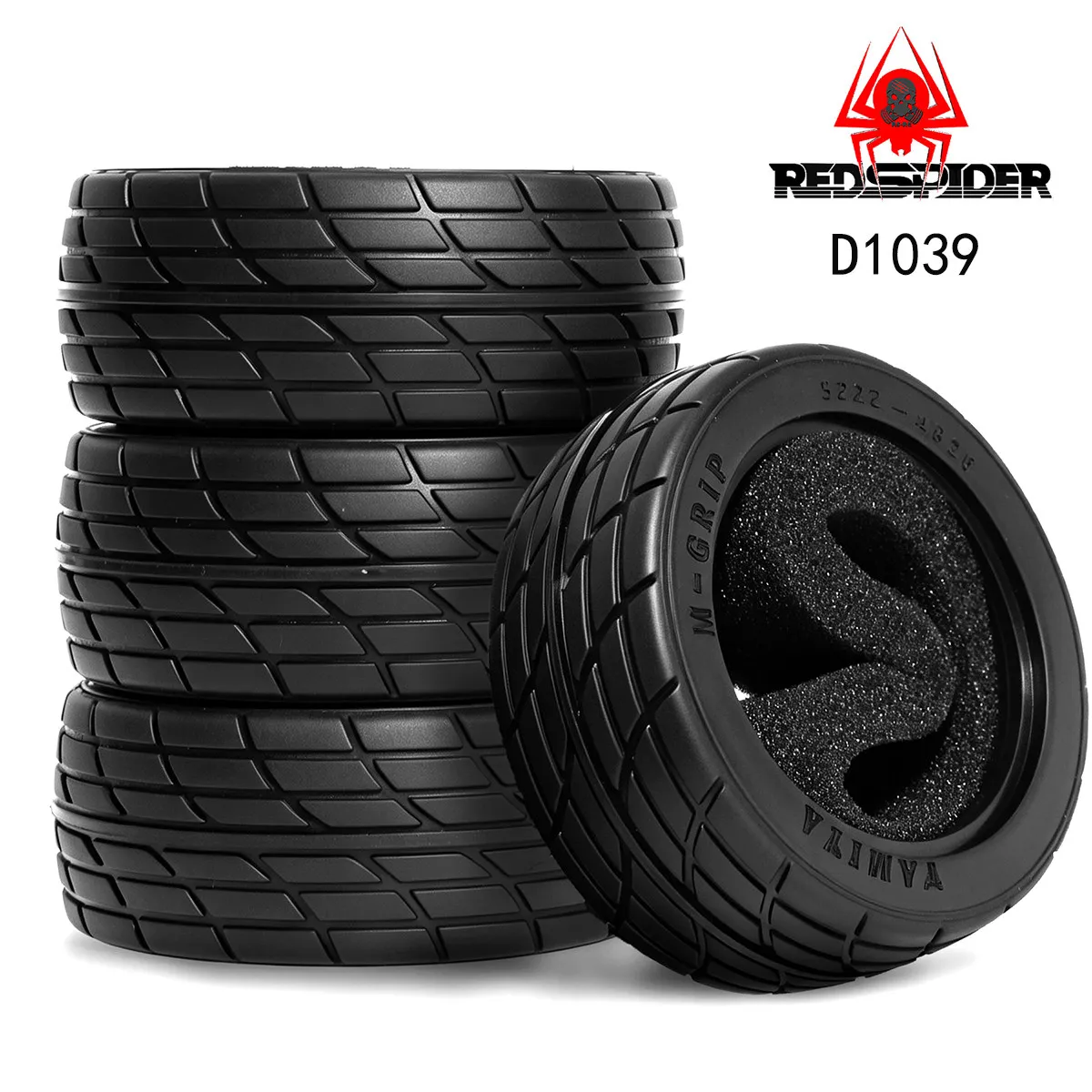 RS Red Spider 1/10 flat racing tire XV01 Tamiya XV02 Unlimited LC PTG Jingshang Rally TireD1039