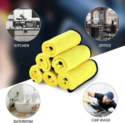 Imagen 2 del producto Toalla de microfibra para coche, paño de microfibra, toalla de lavado, limpieza absorbente de microfibra, toalla de secado para lavado de coches, detalles automáticos, 1/20 Uds.