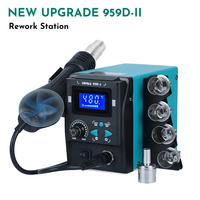 YIHUA 959D-II Soldering Station Hot Air Gun Rework Station Easy to Plug-pull Nozzles Soldering Station SMD BGA Rework Station