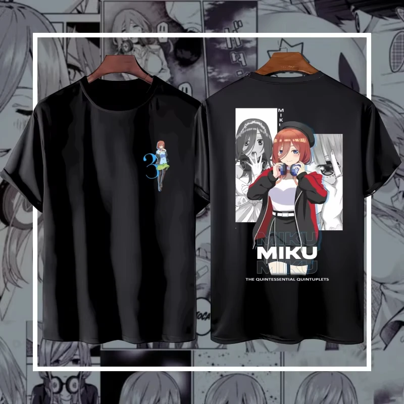 

Anime NAKANO MIKU Katun Premium 24s - Tshirt Distro Gotoubun no Hanayome Oversize Dewasa T-shirt Anime Girls Cute Style