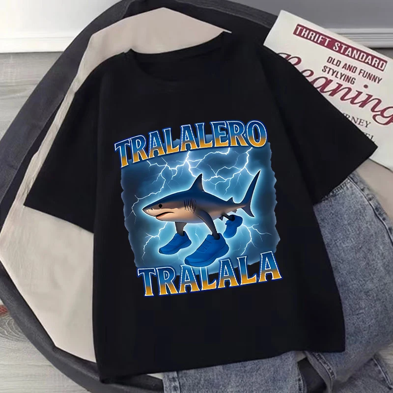 Kaus Kawaii Brainrot Italia untuk Anak-anak Kaus Lengan Pendek Lucu Kartun Anime Pakaian Anak-anak Atasan Fashion Musim Panas Anak Laki-laki Perempuan