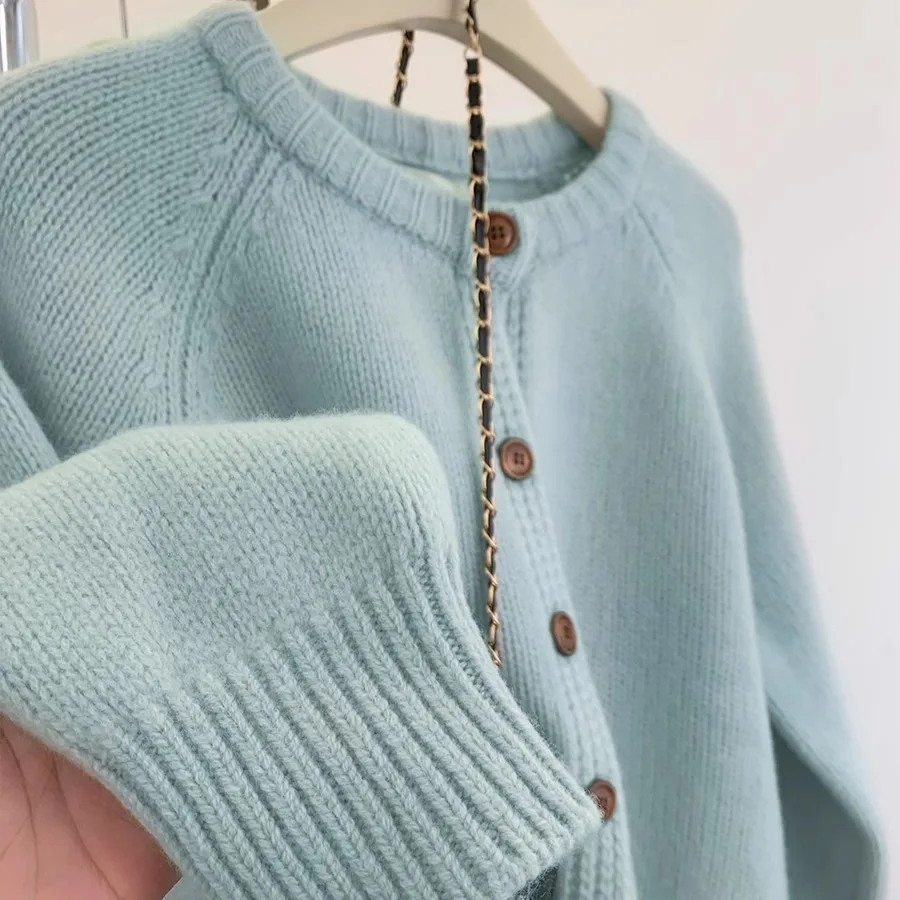 2026 Temperament Simple Casual Solid Color Sweater Jacket Women's Autumn and Winter New Loose Small Lazy Wind Knitted Cardigan