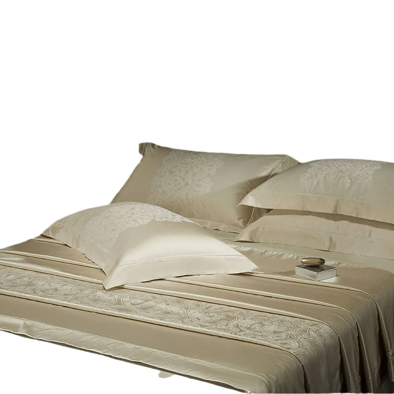 

High luxury, hotel style, sleeping naked, skin-friendly, long-staple cotton, four-piece set, high precision