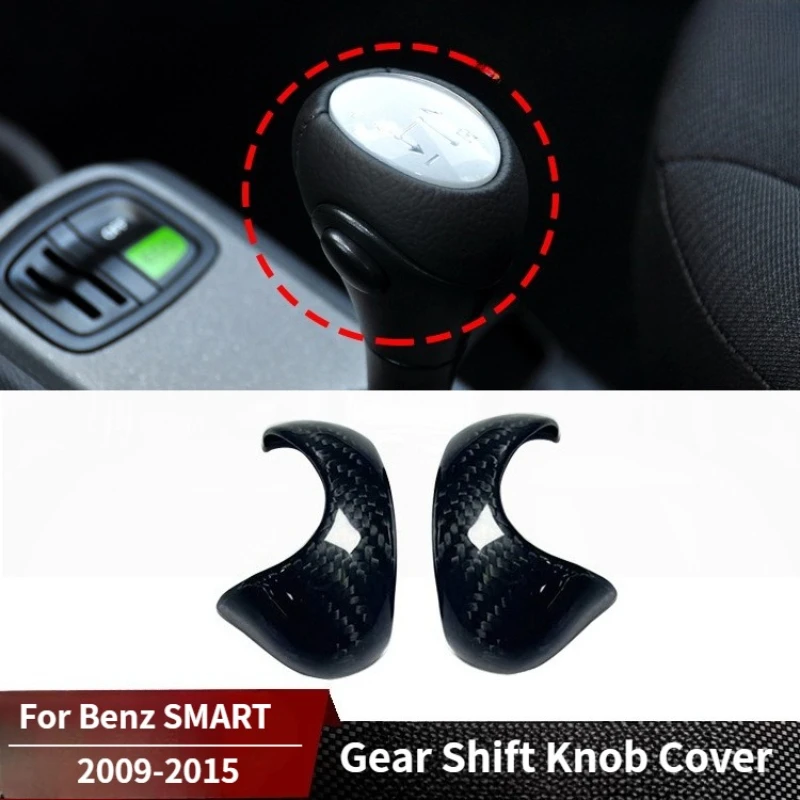

Для Mercedes-Benz SMART настоящая сухая ручка переключения передач из углеродного волокна, центральная крышка управления, отделка 09-2015, аксессуар для модификации интерьера