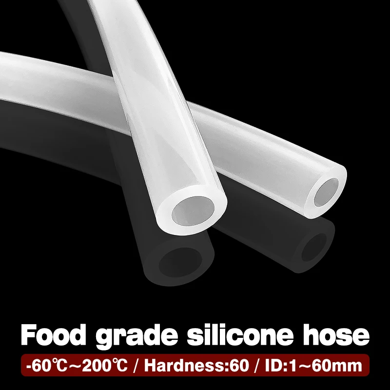 Non-Toxic Silicone Tube 1/5Meter - Food Grade Transparent Flexible Temperature Resistant Hose, Various Sizes for Kitchen DIY