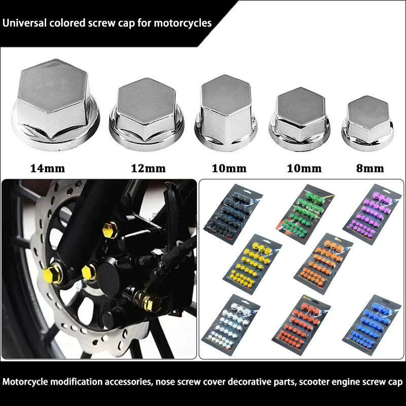 

30PCS Motorcycle modification parts decorative engine colorful screwcaps electric vehicle screw caps engine plastic screw covers