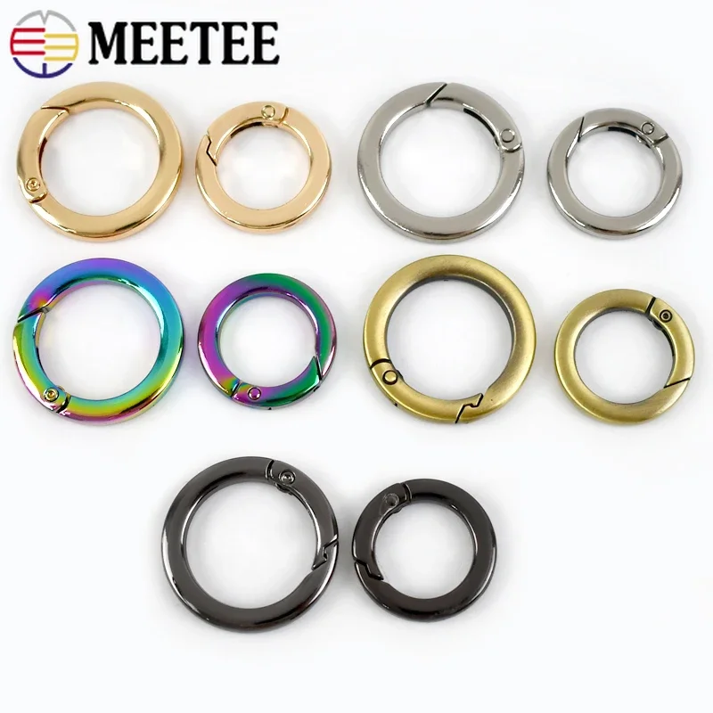 5/10Pcs Metal Buckle for Bag Spring O Ring Clasp Strap Keychain Snap Hooks Dog Collar Trigger Connector Hangers DIY Accessories