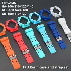 For CASIO GA-100/110 GD-100/110/120 GLS-100 GAX-100 gshock ga100 Silicone watch strap with Watch Case Strap Bezel Send Tools