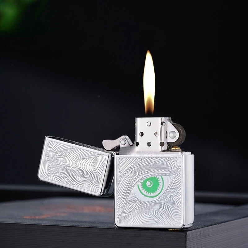 

Jindian Creative Metal Windproof Kero sene Grinding Wheel Lighter Gift Box Available for Men Smokers Gift Cigarette Accessories