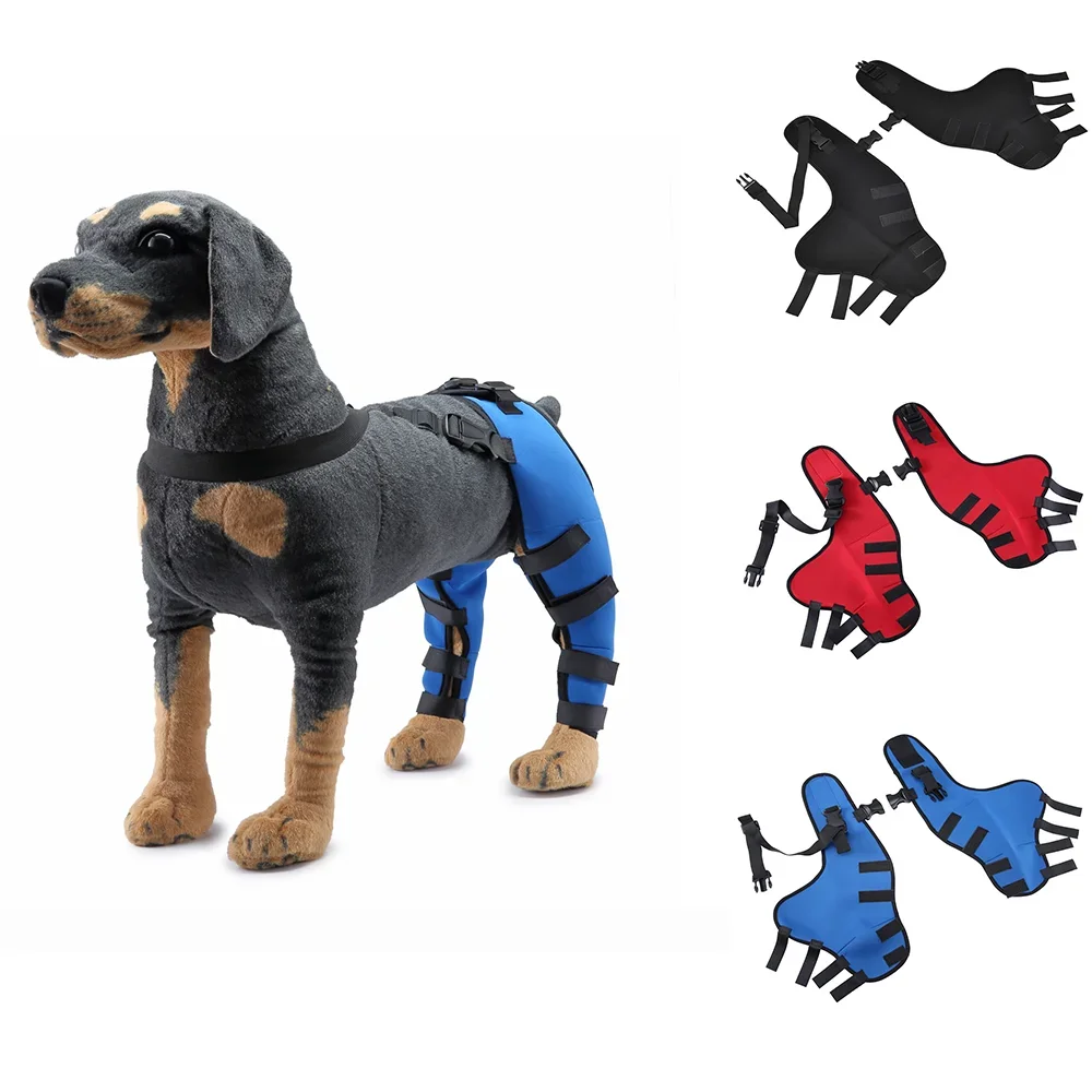 Rodilleras para cachorro de Mascota, rodilleras para pierna trasera de perro, soporte para perros lesionados, envoltura para articulaciones,