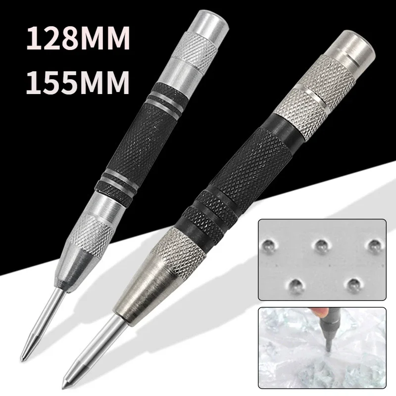 Spring Type Automatic Center Punch Locator Glass Striker Window Breaker Punch Centering Punch  Tool