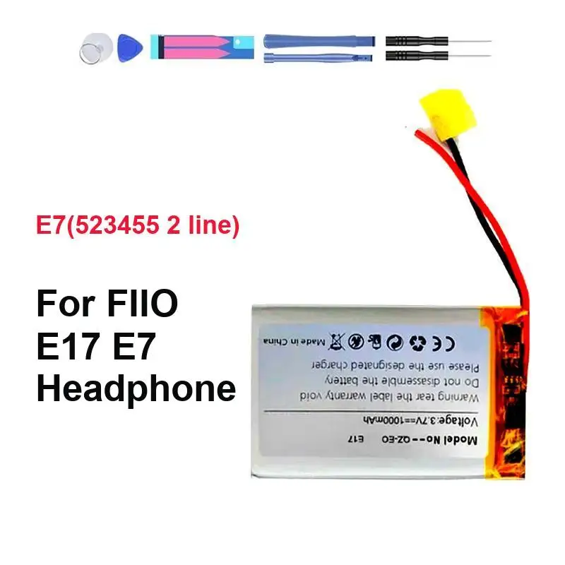 E7 523455 2 Line For Fiio E17 E7 Headphone High Quality IN - Ear Headphones Battery