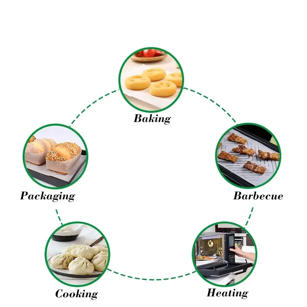 أوراق خبز ورقية للرق ، برتشمان خَبز غير لاصق ، خبز شوي مقلاة هوائية للتبخير كوب خبز كعك