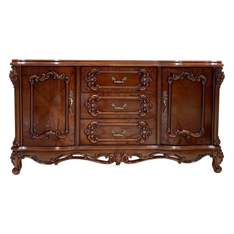 

All solid wood storage side cabinet, restaurant wine cabinet, carved entrance cabinet