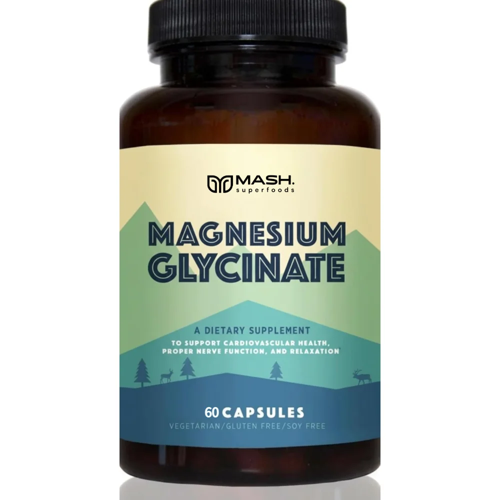 Magnesium Glycinate with Zinc for Women and Men, Muscle Cramps and Sleep Support, Promotes Cardiovascular Bone and Heart Health