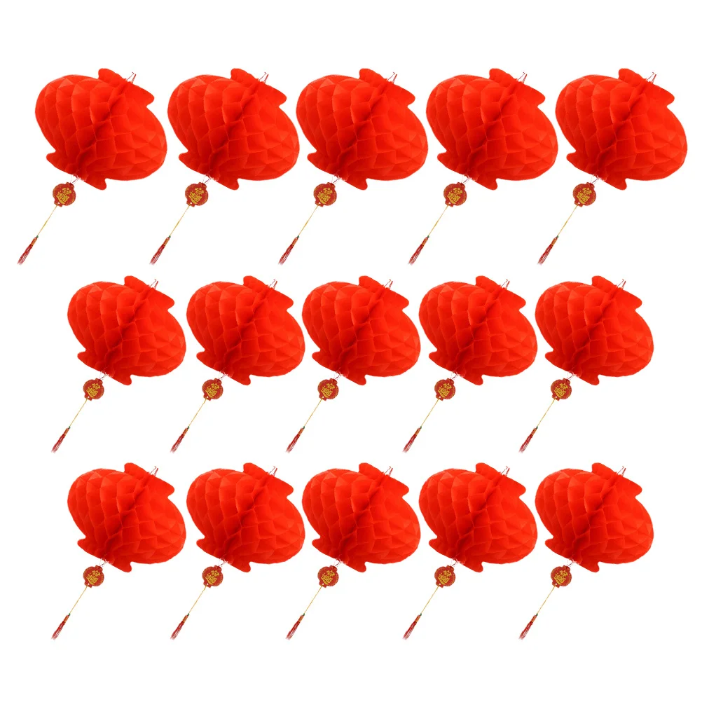 20 шт. новогодние красные фонарики в форме сот