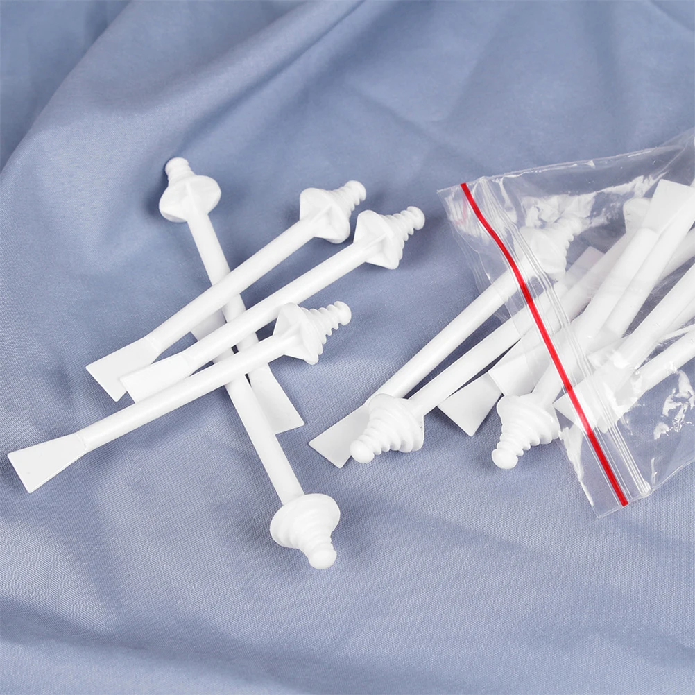 Bâtons de cire en plastique jetables, 20 pièces, pour épilation du nez, applicateur de crème pour le visage, outils de beauté, bâtons blancs