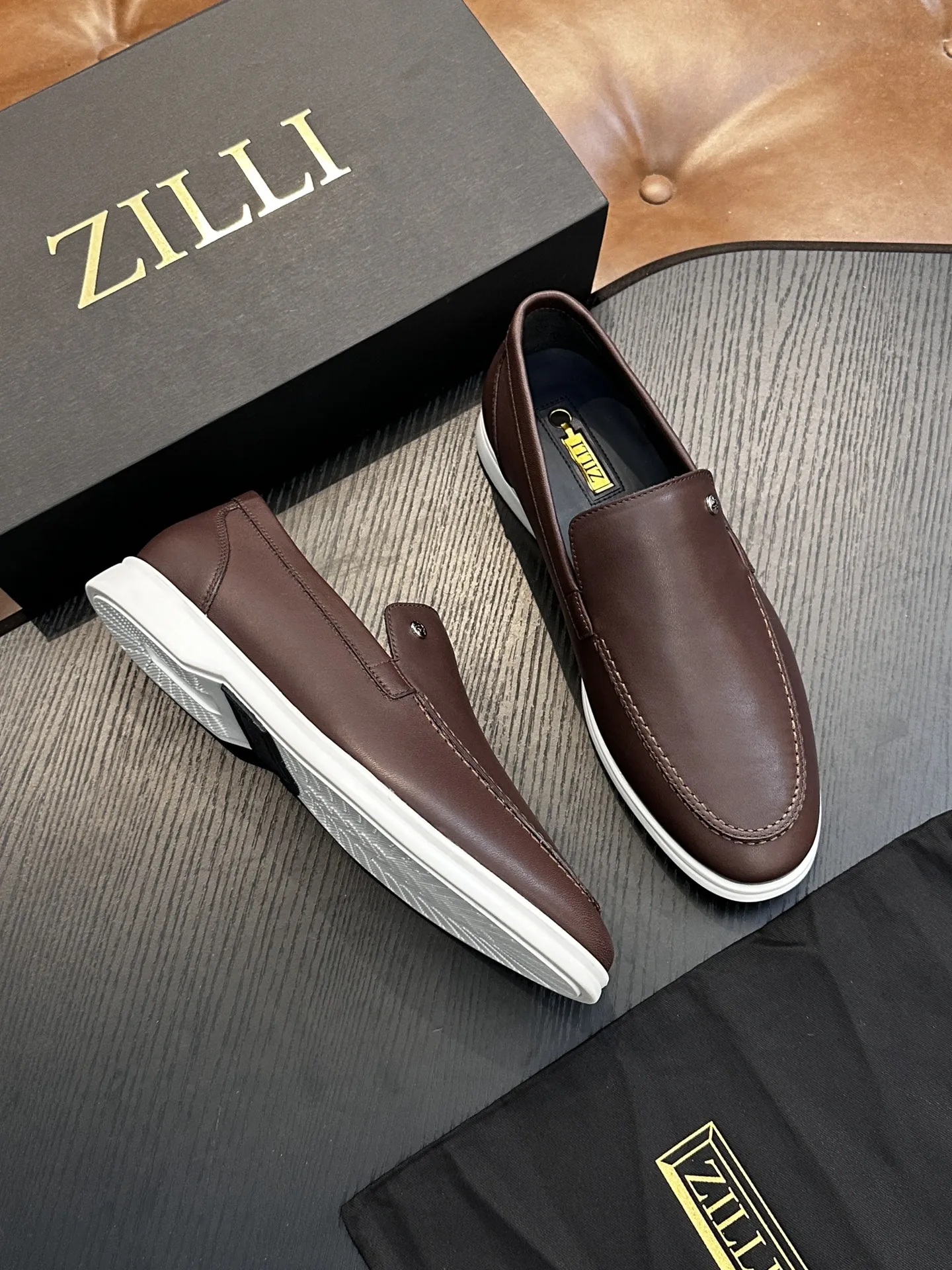 

BLSK CPRT Shoes Cowhide Suede 2025 new soft comfortable business genuine leather soft quality Men‘s European big size 38-46