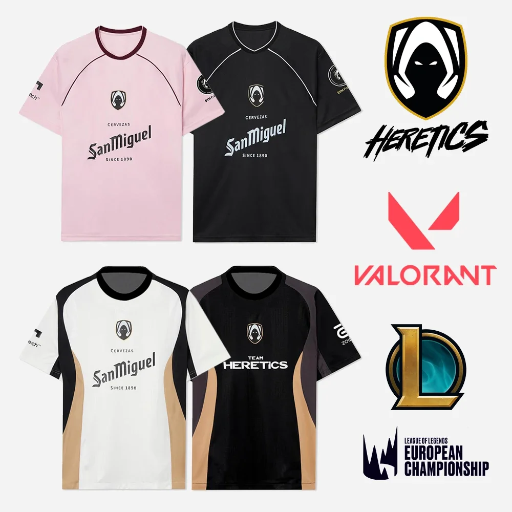 Team Heretics Esports Club 2025 Jerseys League Of Legends LEC Valorant Pro League Uniformes Camisas deportivas para hombres y mujeres