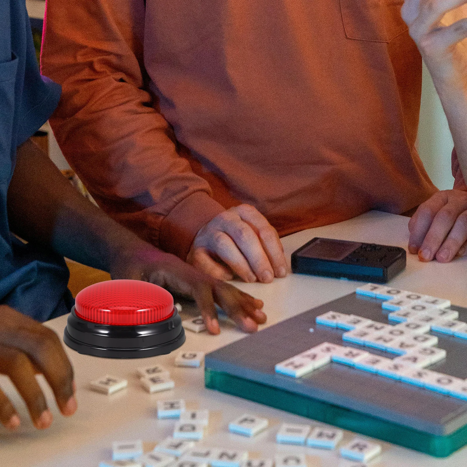 

Alarm Sound Button Prop with Light for Party Game Festival Prank Competition Game Supplies Sound and Light Button