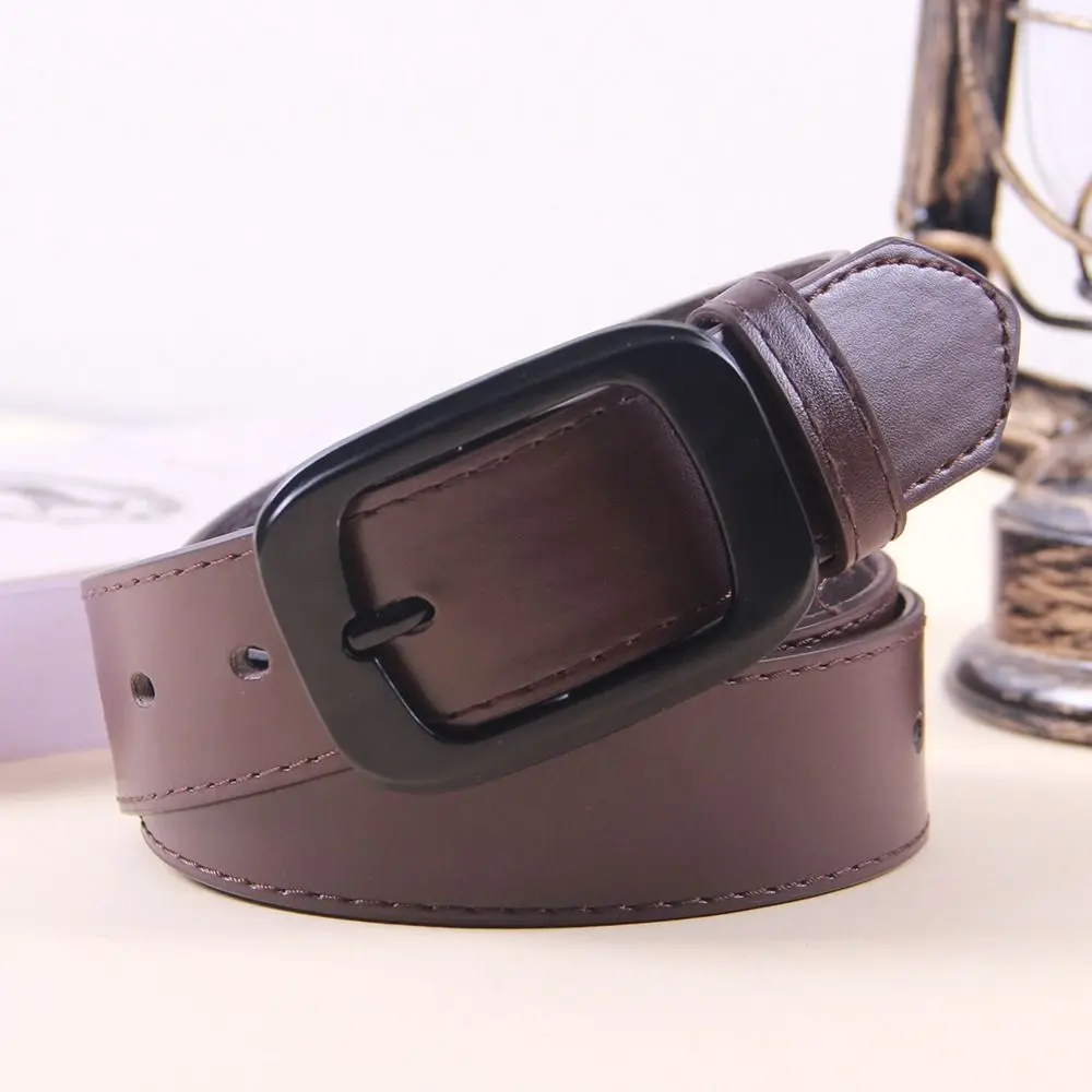 حزام جلد عتيق متعدد الاستخدامات للرجال ، حزام خصر بإبزيم دبوس ، علامة تجارية فاخرة ، أعمال وترفيه