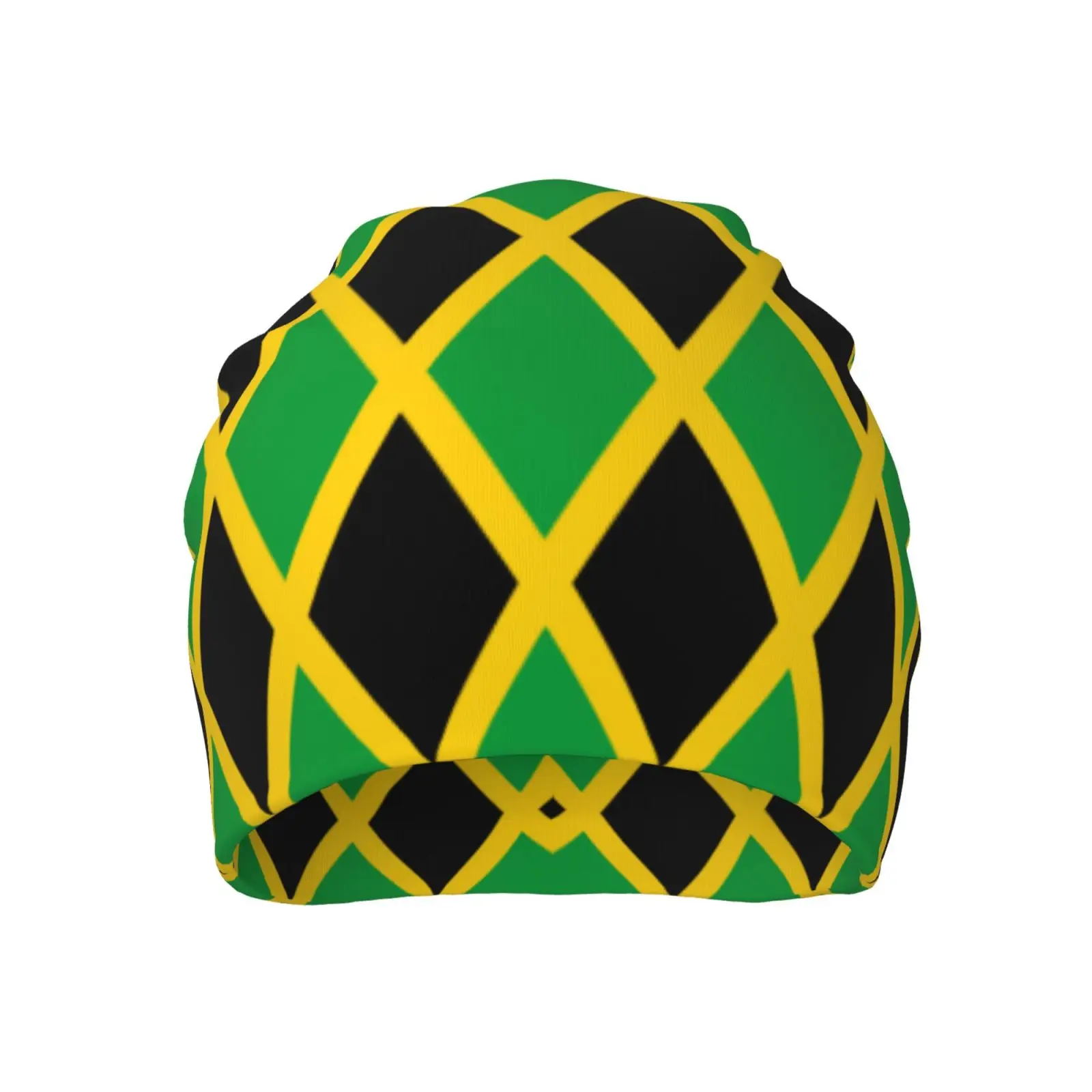 Jamaica Flag Printed Warm Soft Knitted Hat Lightweight Casual Hat Type Loose Chemotherapy Hat Cancer Patient Headwear Gift