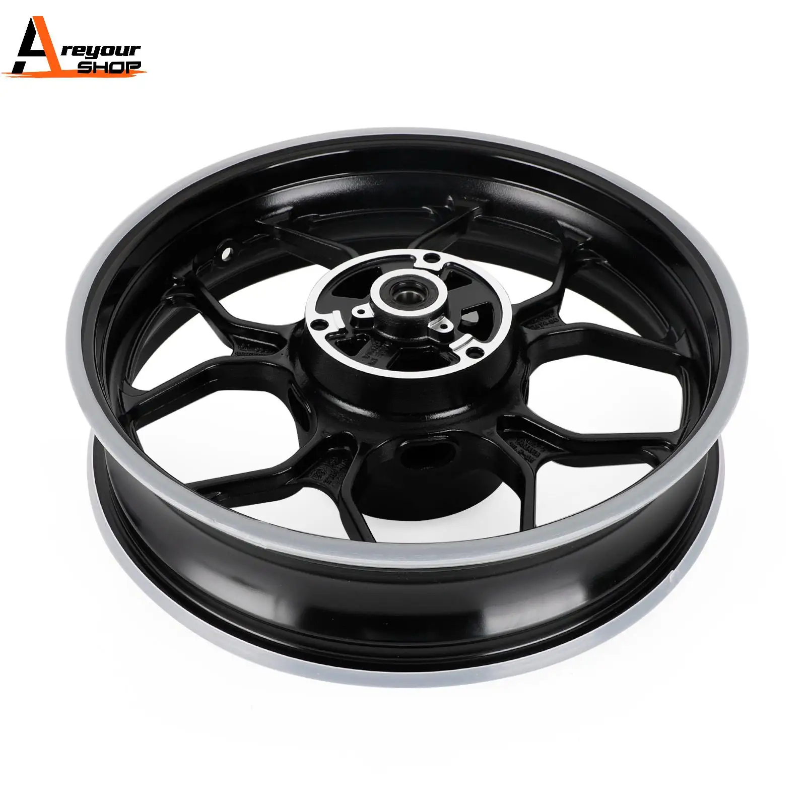 Areyourshop Complete Black Rear Wheel Rim Fit for Yamaha YZF-R3 YZF R3 2015-2022 NEW Motor Accessories