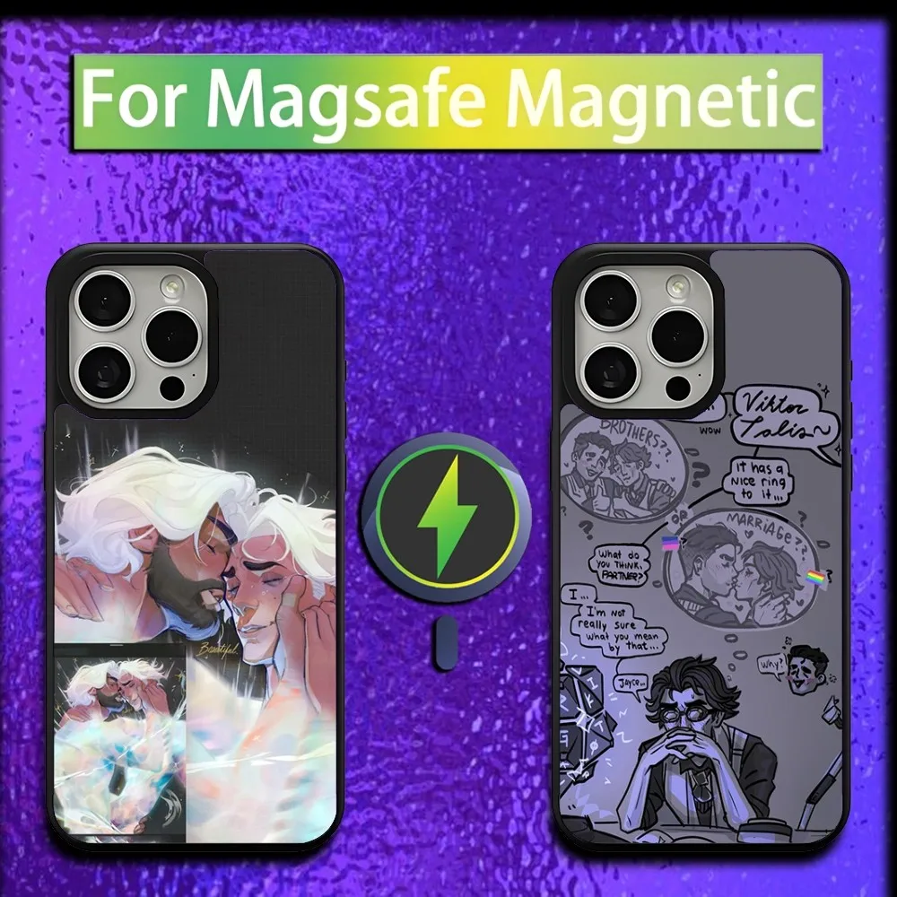 J-Jayce Love Viktor Arcane Phone Case For iPhone 16,15,14,13,12,11,Plus,Pro,Max,Mini Magsafe Magnetic Wireless Charging