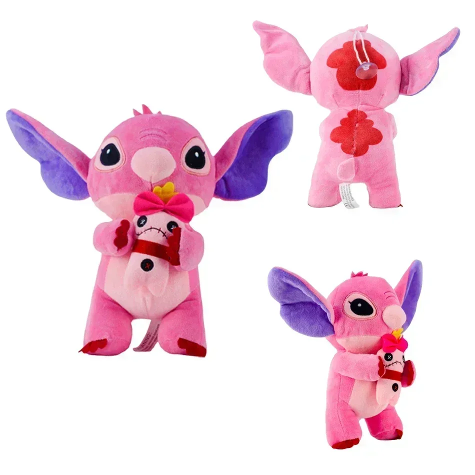 5PCS 15Style 12-30cm Angel Stitch Disney Plush Keychains Cute Cartoon Toys Dolls Plush Decoration Birthday Gifts For Kid Fan